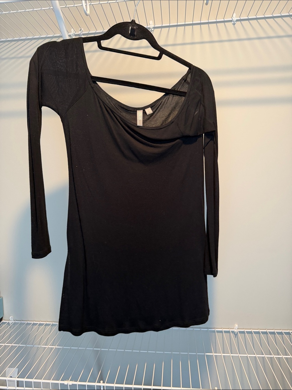 ASOS Black Long-Sleeve Off Shoulder Top